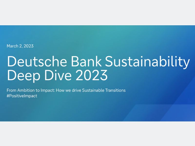 Deutsche Bank Sustainability Deep Dive 2023